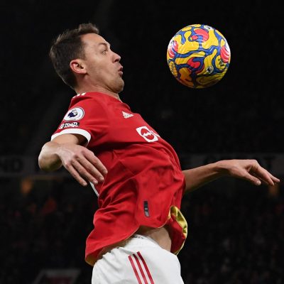 Manchester United's Serbian midfielder Nemanja Matic controls the ball during the English Premier League football match between Manchester United and Wolverhampton Wanderers at Old Trafford in Manchester, north west England, on January 3, 2022. - RESTRICTED TO EDITORIAL USE. No use with unauthorized audio, video, data, fixture lists, club/league logos or 'live' services. Online in-match use limited to 120 images. An additional 40 images may be used in extra time. No video emulation. Social media in-match use limited to 120 images. An additional 40 images may be used in extra time. No use in betting publications, games or single club/league/player publications. (Photo by Paul ELLIS / AFP) / RESTRICTED TO EDITORIAL USE. No use with unauthorized audio, video, data, fixture lists, club/league logos or 'live' services. Online in-match use limited to 120 images. An additional 40 images may be used in extra time. No video emulation. Social media in-match use limited to 120 images. An additional 40 images may be used in extra time. No use in betting publications, games or single club/league/player publications. / RESTRICTED TO EDITORIAL USE. No use with unauthorized audio, video, data, fixture lists, club/league logos or 'live' services. Online in-match use limited to 120 images. An additional 40 images may be used in extra time. No video emulation. Social media in-match use limited to 120 images. An additional 40 images may be used in extra time. No use in betting publications, games or single club/league/player publications. (Photo by PAUL ELLIS/AFP via Getty Images)